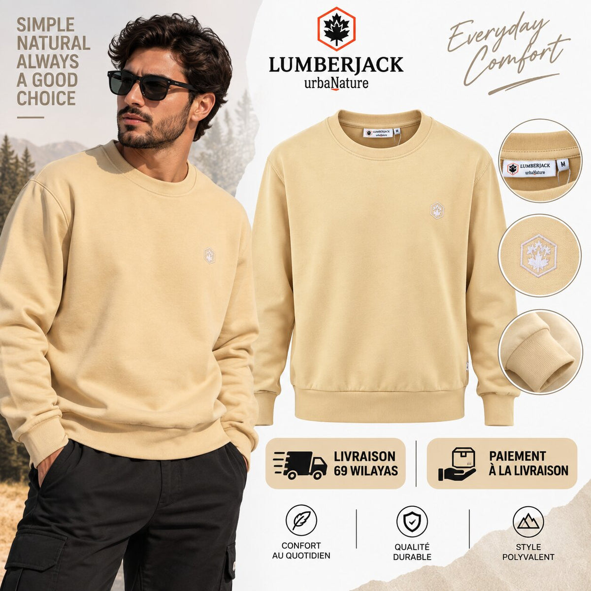 LUMBERJACK SWEAT SHIRT LBJ-00601-KAK🔹