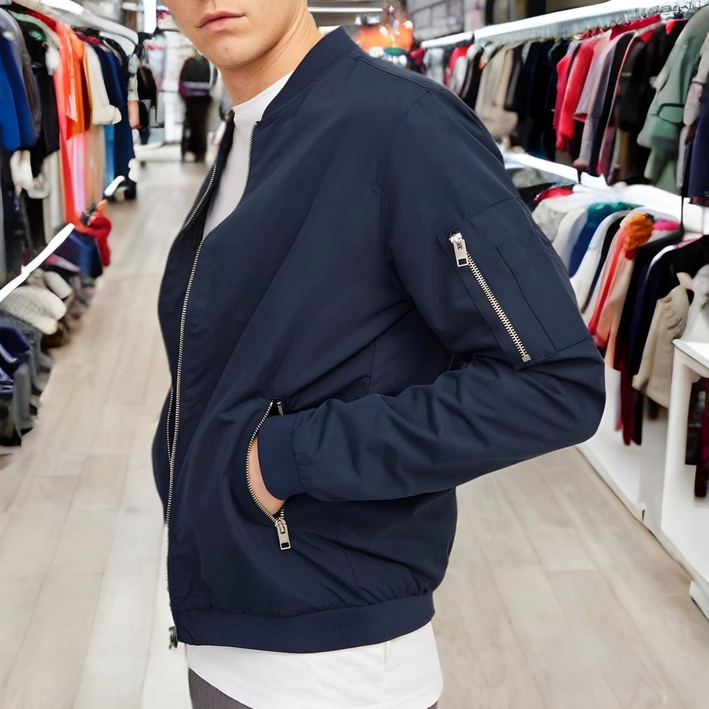 JACK & JONES BOMBER JOMER BLEU NUIT 1