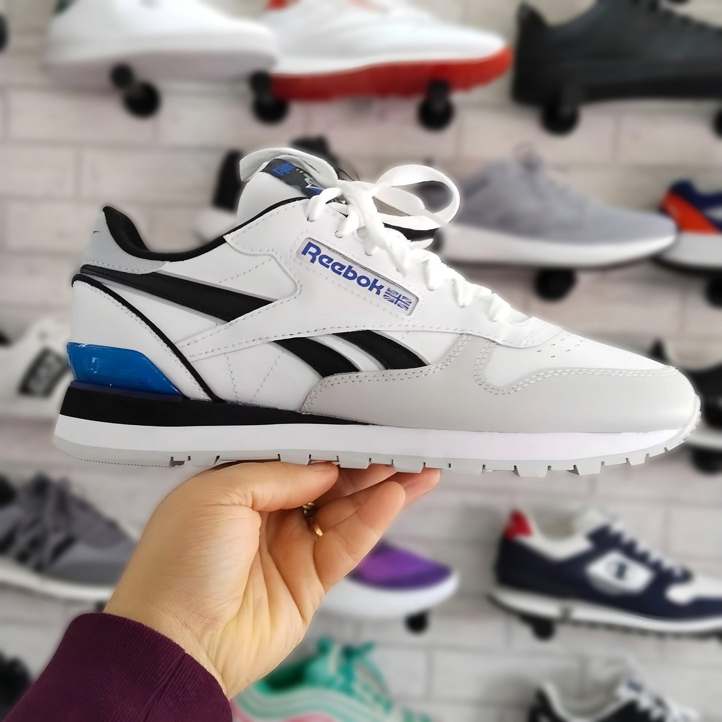 REEBOK CLASSIC LEATHER CLIP FTWWHT/PURGRY/VECB 100074394