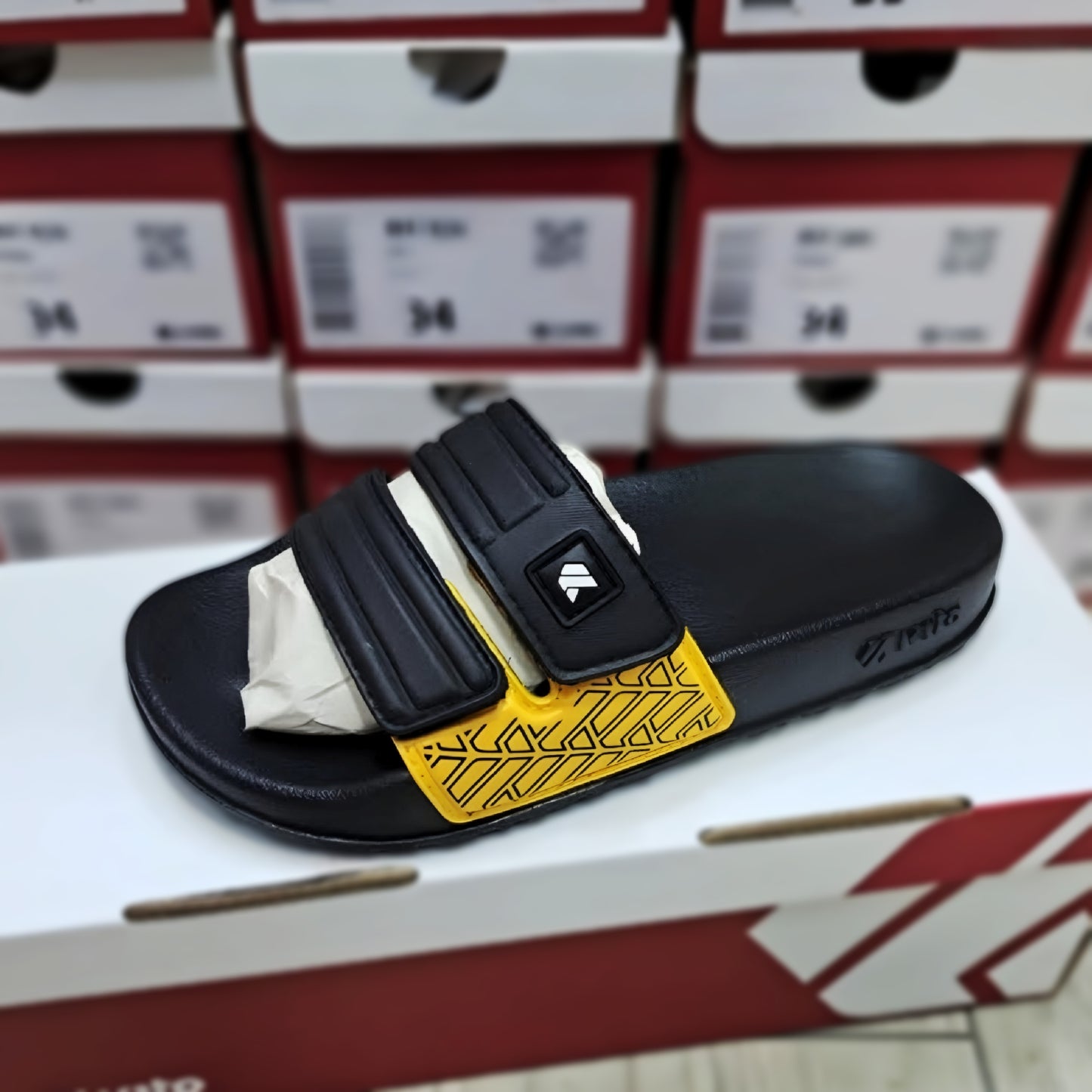 CLAQUETTE AH157M-BLACK-YELLOW