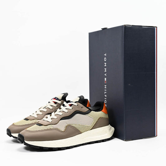 Sneakers Tommy Hilfiger EM0EM01259-BROWN-BEIGE  🇺🇸🔹️