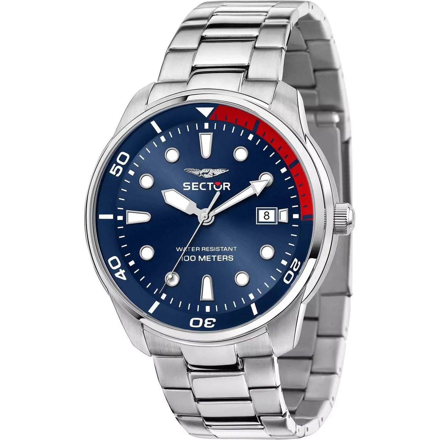 Montre Homme SECTOR Oversize R3253102029 - Acier Inoxydable Bleu, Quartz, Étanche 100  R3253102029M