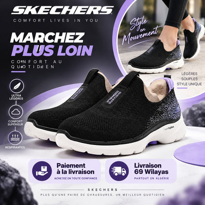 Skechers GO WALK 6 – Glimmering Walking Shoes 124502-BKLV 💕