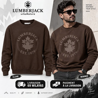 LUMBERJACK SWEAT SHIRT LBJ-00602-BRN🇮🇹🔹