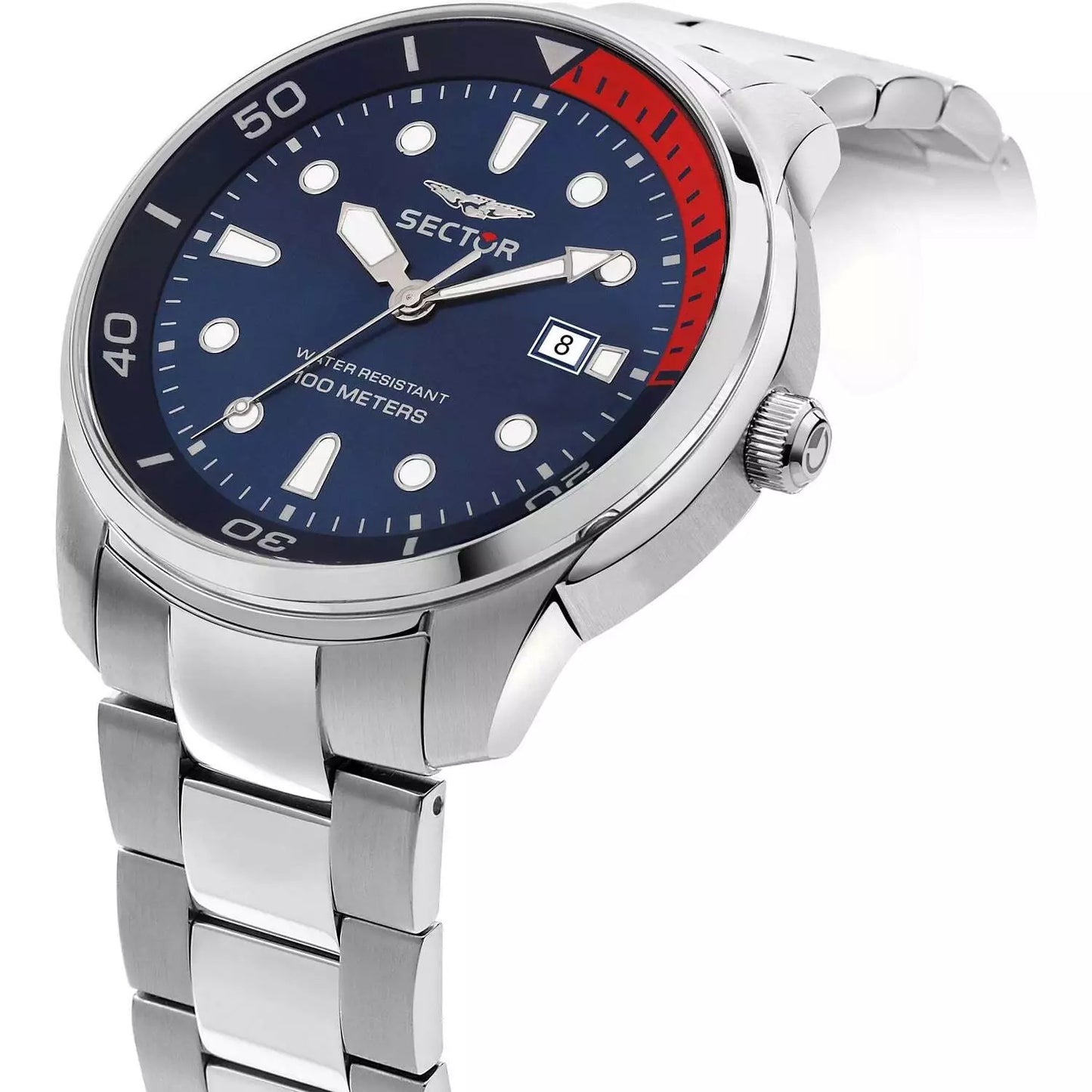 Montre Homme SECTOR Oversize R3253102029 - Acier Inoxydable Bleu, Quartz, Étanche 100  R3253102029M
