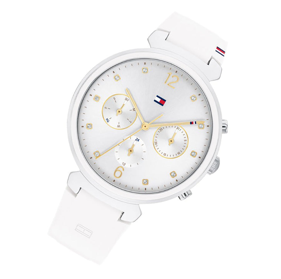 Tommy Hilfiger White Silicone Band Women\'s Watch 1782342 SP
