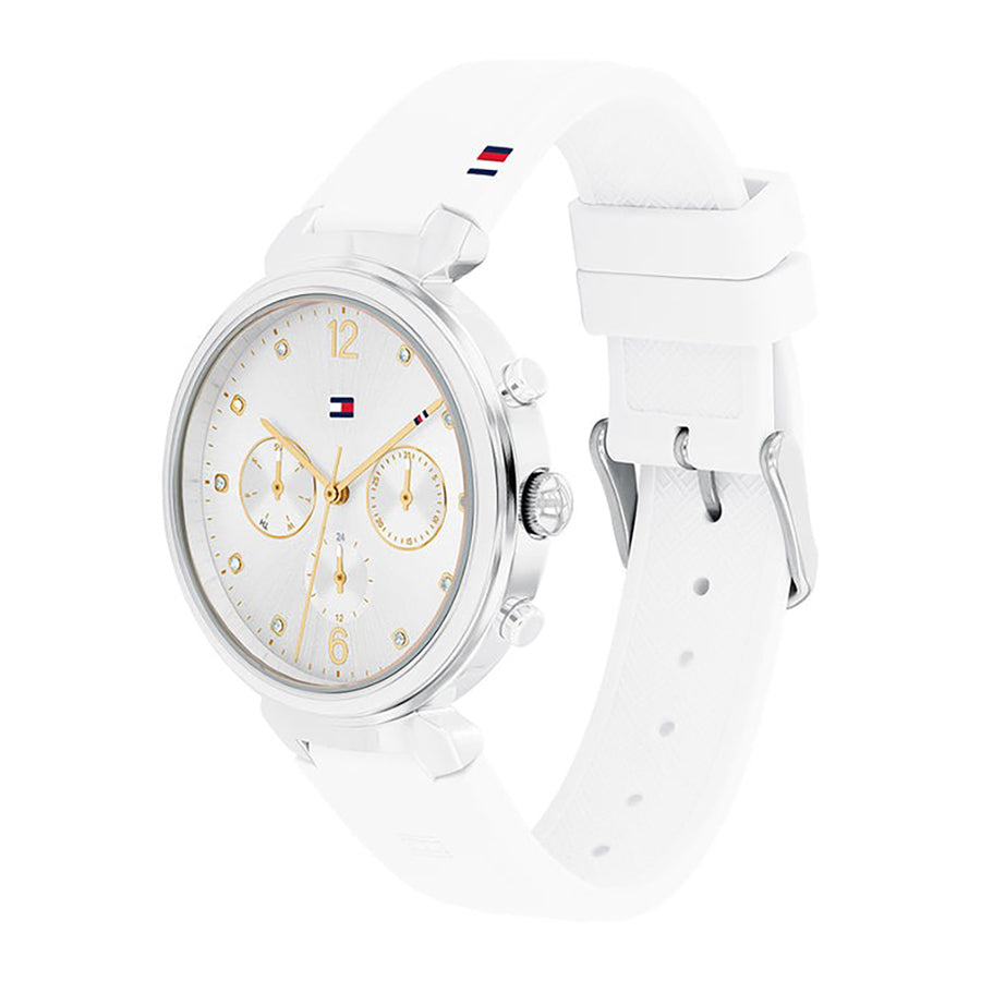 Tommy Hilfiger White Silicone Band Women\'s Watch 1782342