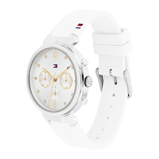 Tommy Hilfiger White Silicone Band Women\'s Watch 1782342