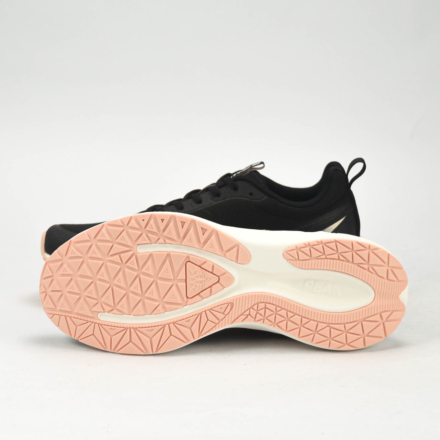 PEAK CUSHION RUNNING SHOES-BLACK/WHITE EXT54388H-Z495 ✅