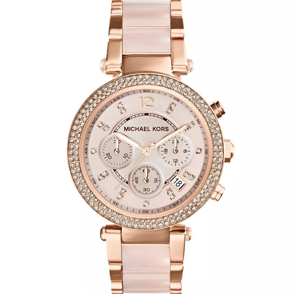 Michael Kors MK5896 Parker Chronograph Rose Gold-Tone Watch 2135