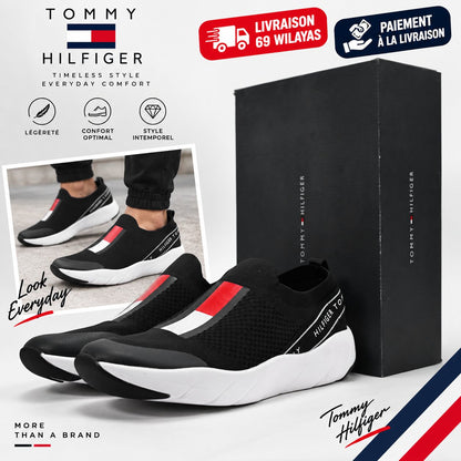 Tommy Hilfiger Low Cut Slip-On Sneakers T3A4-30418-0702800-BLACK 🔹+46