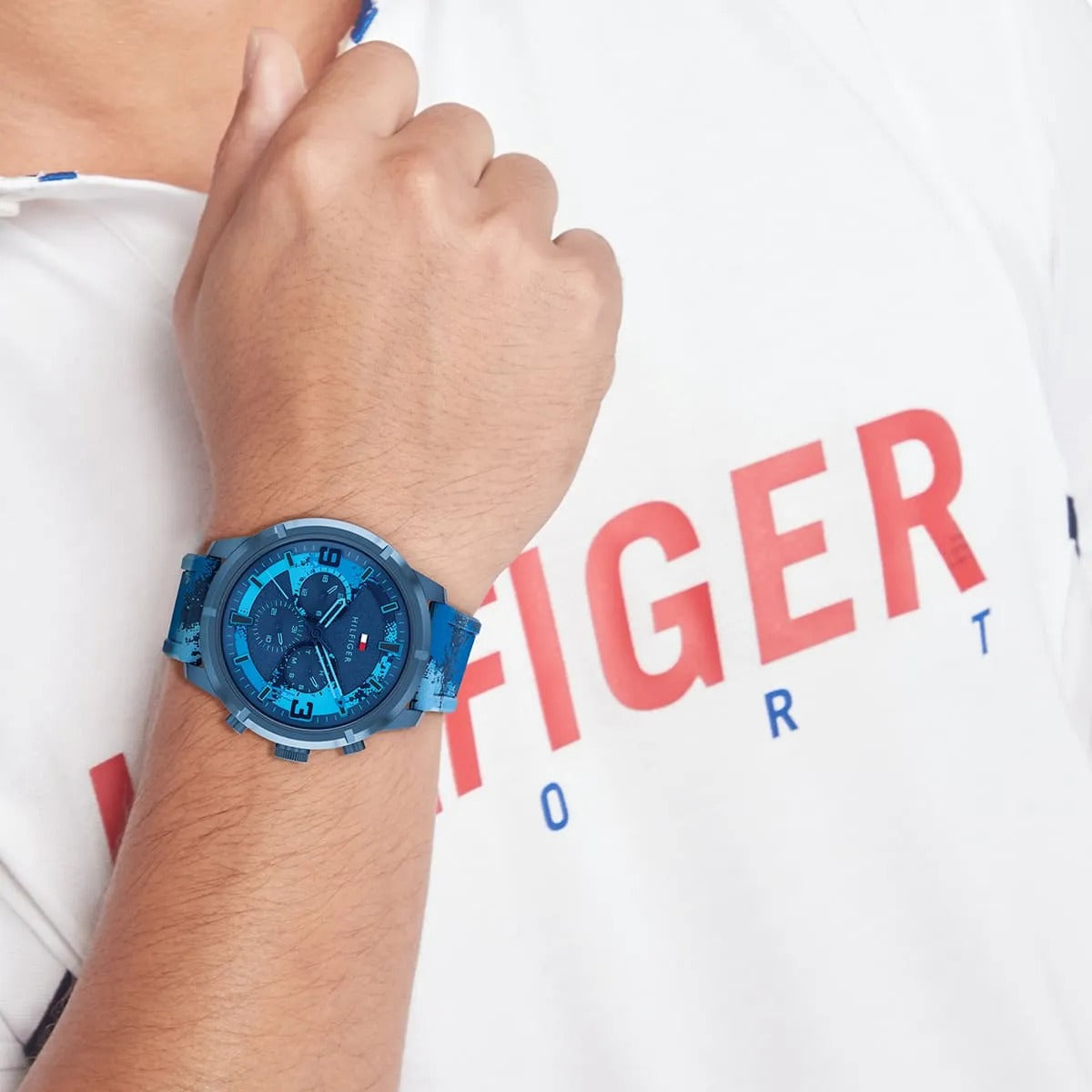 MONTRE Tommy Hilfiger Wild Blue Silicone Watch 1792073 ✅