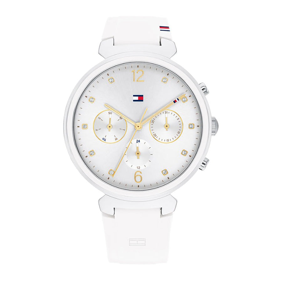 Tommy Hilfiger White Silicone Band Women\'s Watch 1782342