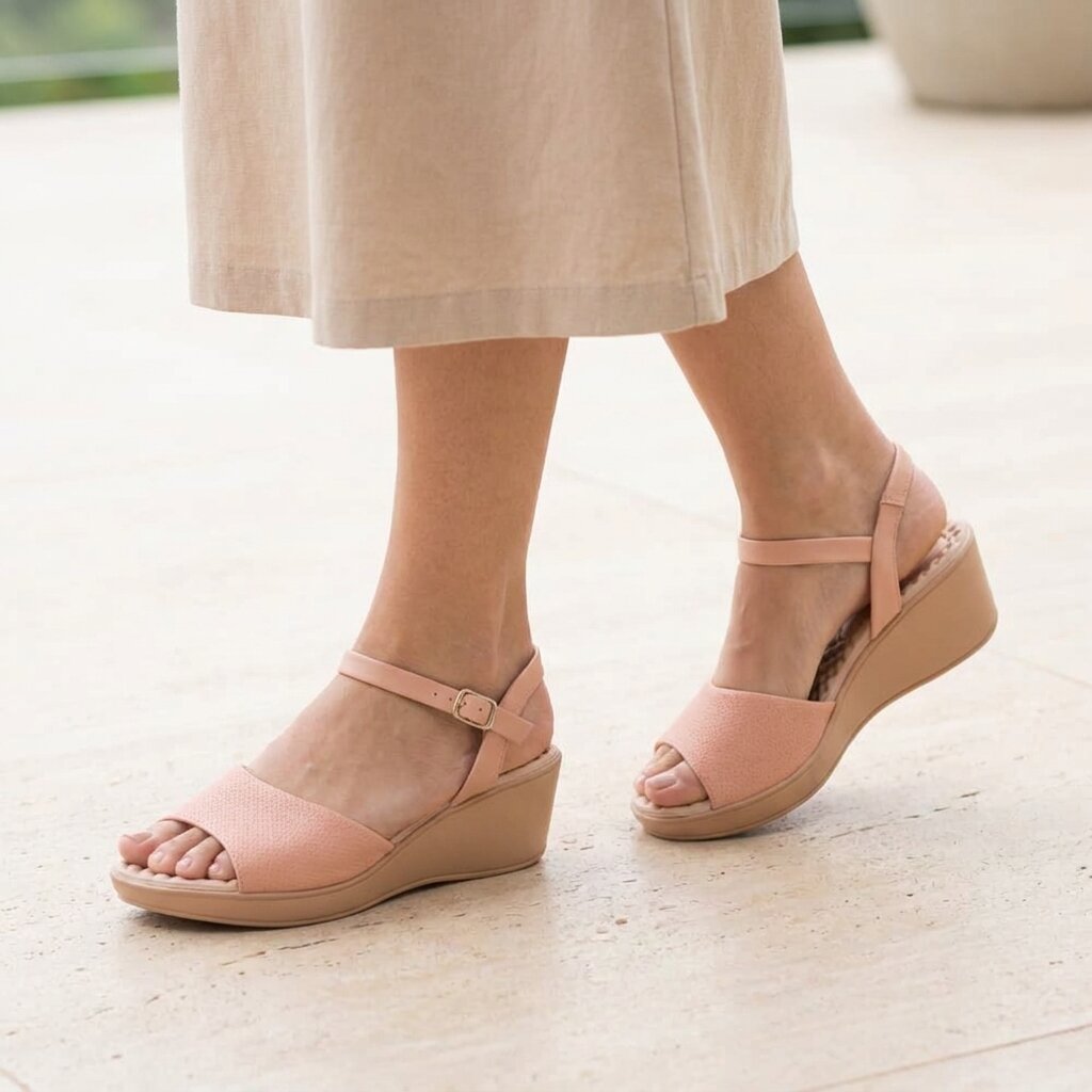 PICCADILLY Sandale Femme Cecilia Anabela Médio Brûlé 540317-0034 💕