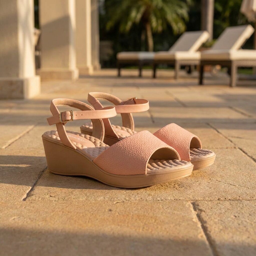 PICCADILLY Sandale Femme Cecilia Anabela Médio Brûlé 540317-0034 💕