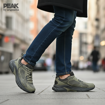 PEAK TRAINING RUNNING SHOES-ASPHALT GREEN/MAGNETIC GREY EXT54437H-N59D ✅