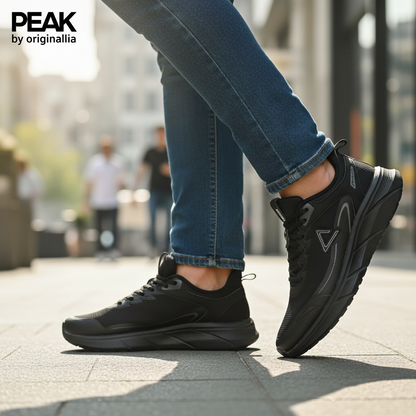 PEAK TRAINING RUNNING SHOES-ALL BLACK EXT54427H-Y291 ✅