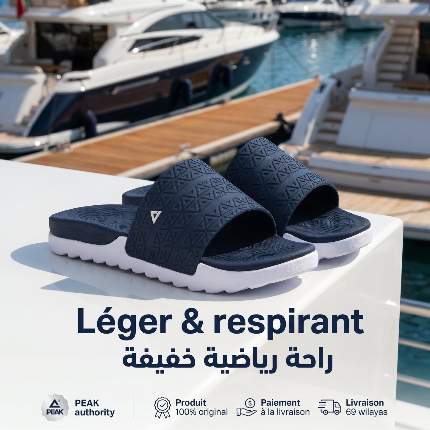 Peak Taichi Slippers Navy White E02767L-3010 🔹