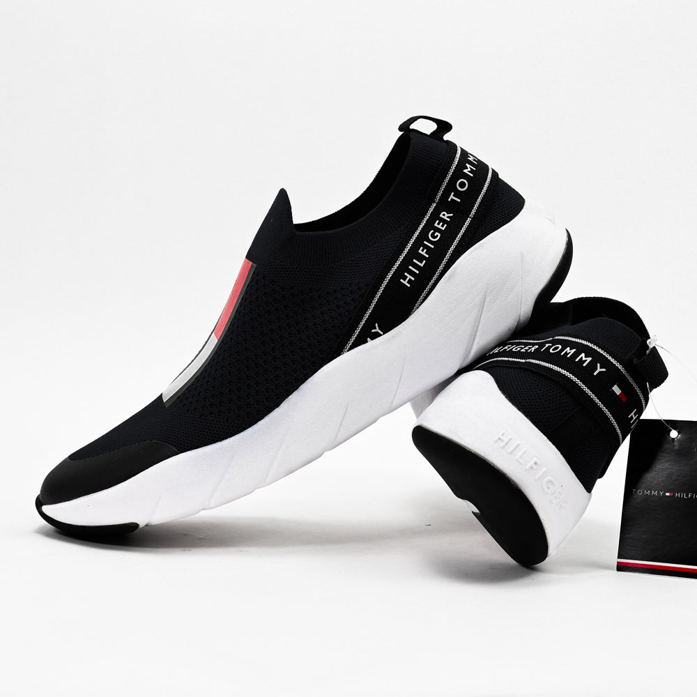 Tommy Hilfiger Low Cut Slip-On Sneakers T3A4-30418-0702800-BLACK 🔹+46