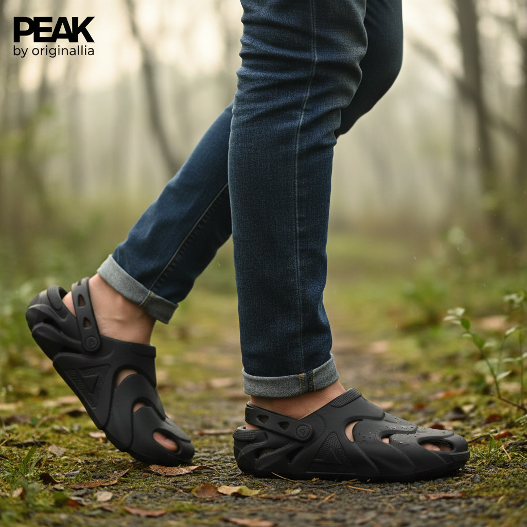 PEAK SLIPPERS SANDALS BLACK🔹🔹