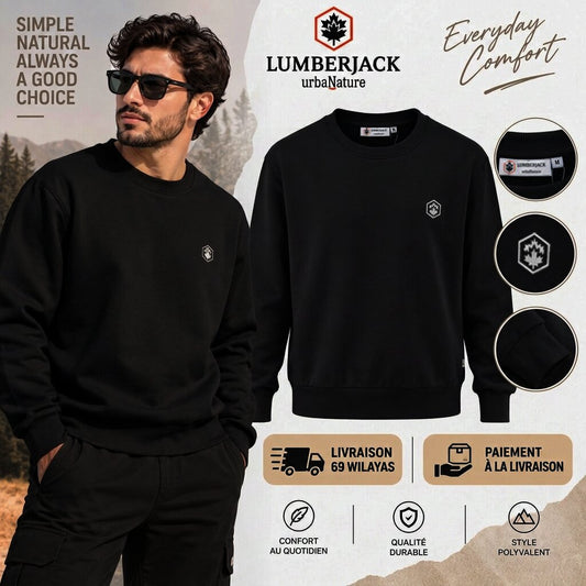 LUMBERJACK SWEAT SHIRT LBJ-00601-BLK🇮🇹 🔹
