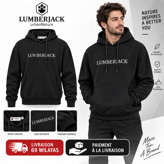 LUMBERJACK HOODIE LBJ-00202-BLK🇮🇹🔹