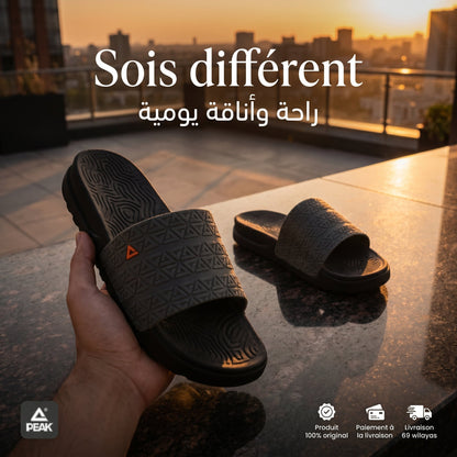 Peak Taichi Slippers White Lt. Khaki  E02767L-5020 🔹
