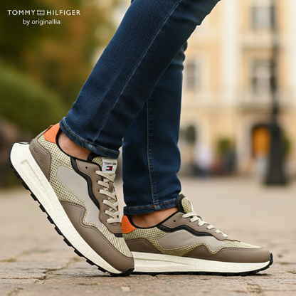 Sneakers Tommy Hilfiger EM0EM01259-BROWN-BEIGE  🇺🇸🔹️