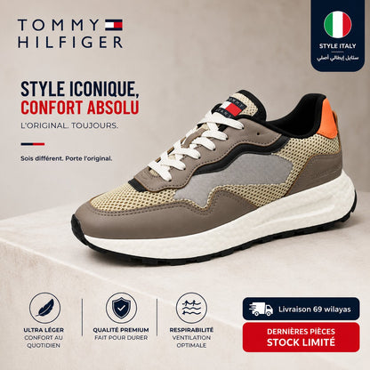 Sneakers Tommy Hilfiger EM0EM01259-BROWN-BEIGE  🇺🇸🔹️