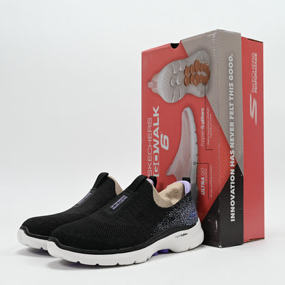 Skechers GO WALK 6 – Glimmering Walking Shoes 124502-BKLV 💕