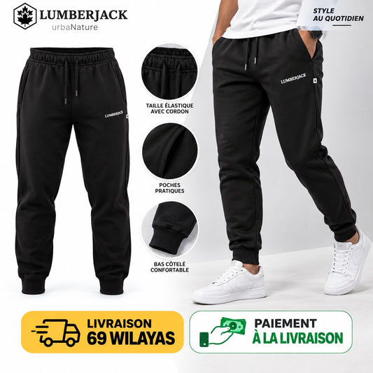 LUMBERJACK PANTALON JOGGING LBJ-00301-BLK🇮🇹🔹