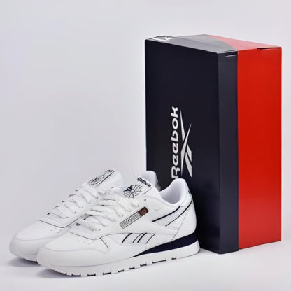 REEBOK CLASSIC LEATHER WHITE/WHITE/NAVY  100201123